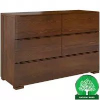 Komoda Drewniana Sosnowa 5s Skandica Sparta Orzech