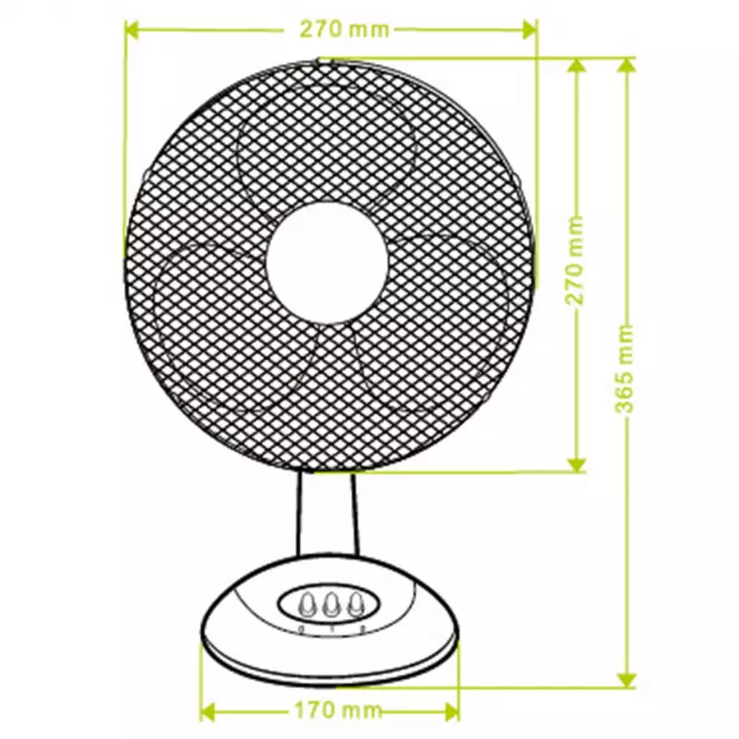 Wentylator biurkowy 9” VO0021 Czarny
