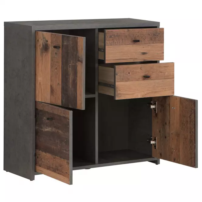 Komoda Best Chest Old Wood Vin/Beton