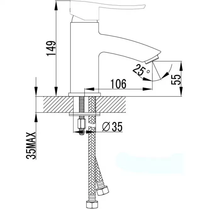 Bateria umywalkowa stojąca Atena CB16176C,3