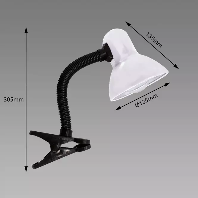 Lampa Tola E27 White Clip 02853 LB1