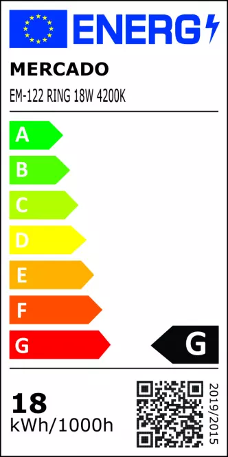 Panel LED Ring 18W 4200K Okrągły Czarny