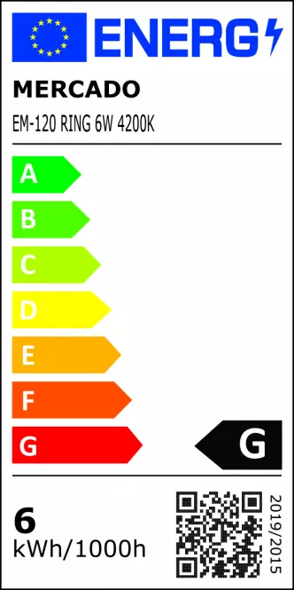 Panel LED Ring 6W 4200K Okrągły Czarny