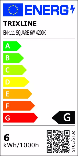 Panel LED SQUARE 6W 4200K kwadrat czarny
