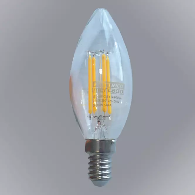 ŻARÓWKA FL C35 5W/600LM E14 230V 2700K CLEAR