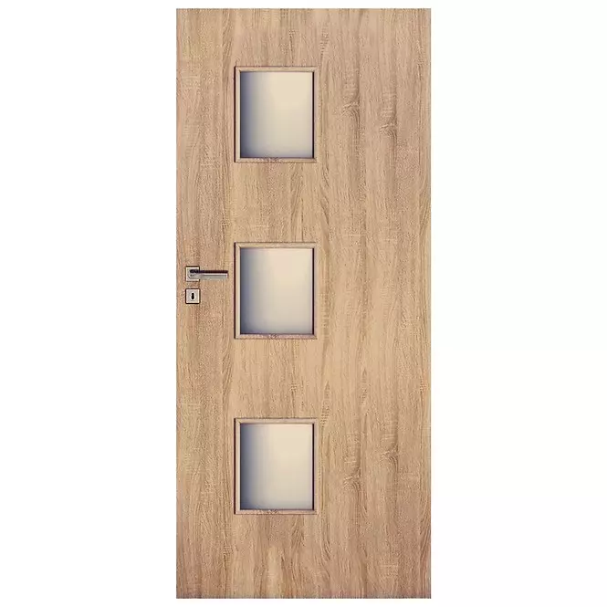 Drzwi wewnętrzne Trio 3*3 80P Dąb Sonoma L2