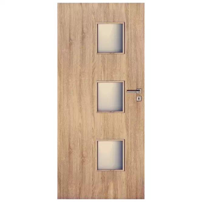 Drzwi wewnętrzne Trio 3*3 80L Dąb Sonoma L2
