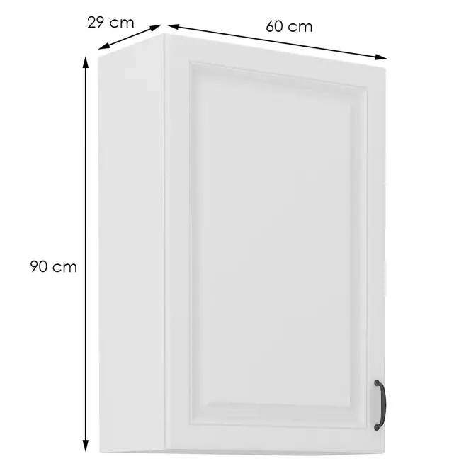 Szafka kuchenna STILO biały mat/biały 60g-90 1f,2