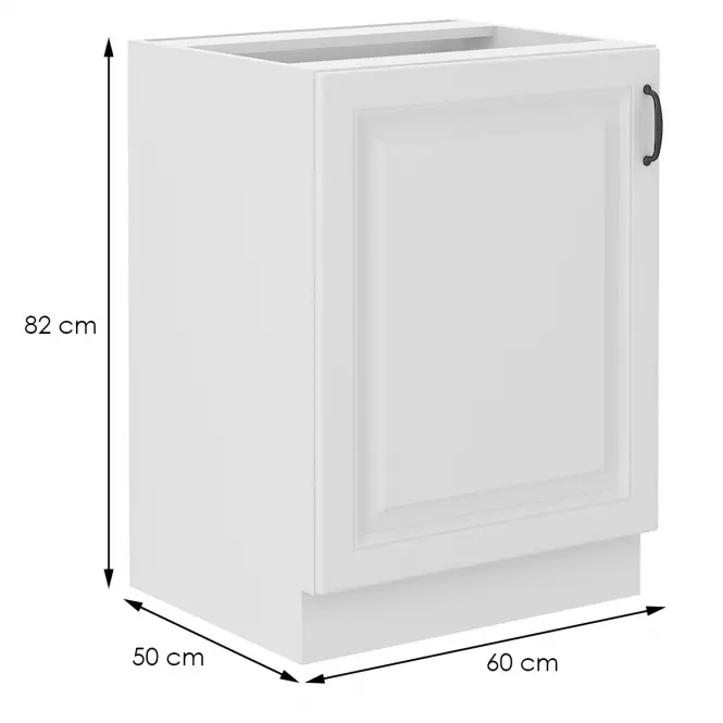 Szafka kuchenna STILO biały mat/biały 60d 1f bb