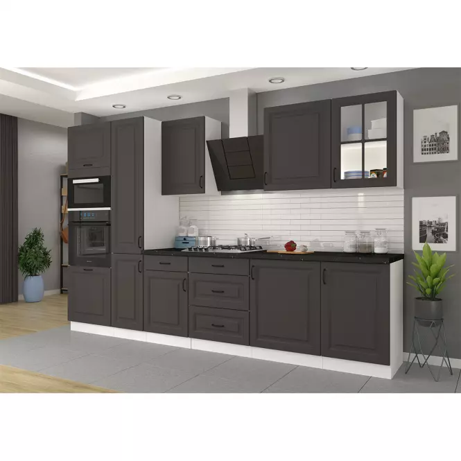 Szafka kuchenna STILO grafit mat/biały 105 nd 1f bb,5