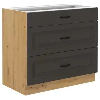 Szafka kuchenna STILO grafit mat/artisan 80d 3s bb