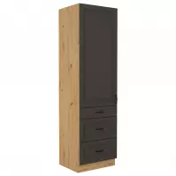 Szafka kuchenna STILO grafit mat/artisan 60dks-210 3s 1f