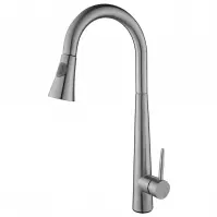 Bateria zlewozmywakowa Tilos z wyciąganą wylewką Inox