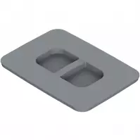 Pokrywa do Kosza (MKT) 15L/20L TW.SZT. SREBRNY TE22.67