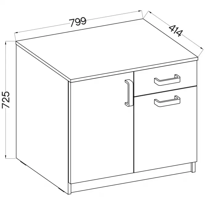Komoda Niska 2f1s Malta Dąb Artisan Typ 820,3