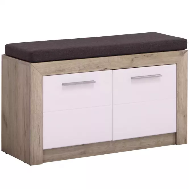 Szafka Na Buty Astor Dąb Szary/Biały Połysk 11008566