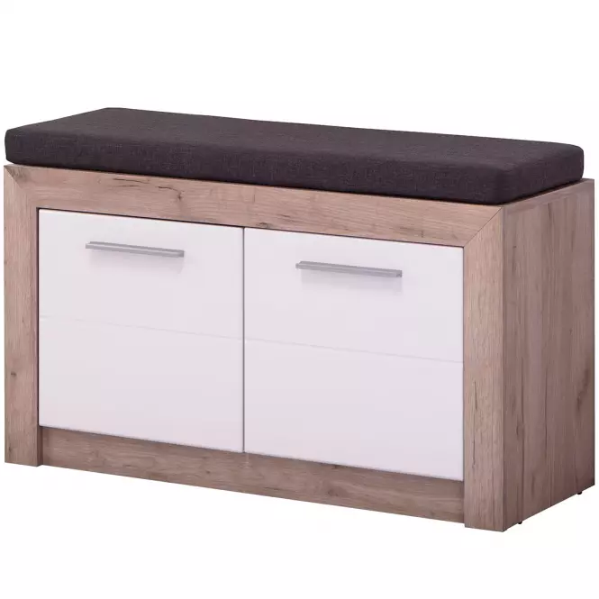 Szafka Na Buty Astor Dąb Szary/Biały Połysk 11008566,4