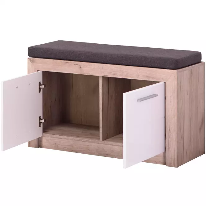 Szafka Na Buty Astor Dąb Szary/Biały Połysk 11008566,7
