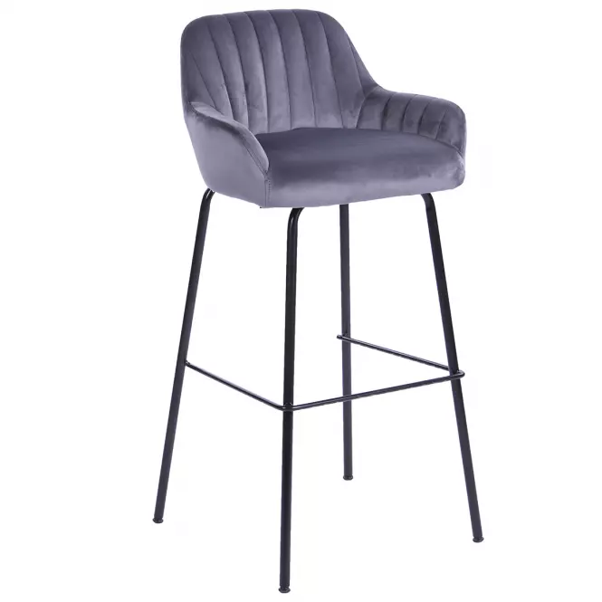 Krzesło barowe 2-170a Grey Velvet