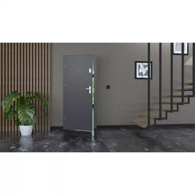 Drzwi wewnętrzne wejściowe Kleopatra 80L grafit mat