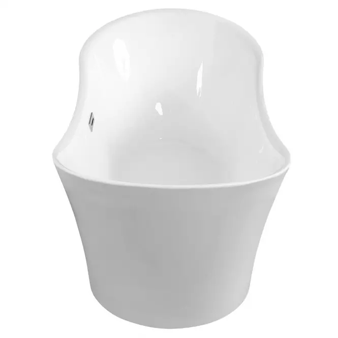Wanna wolnostojąca Amber 170/80 z syfonem Klik Klak z przelewem prostokątnym Slim chrom