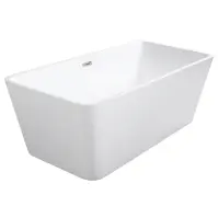 Wanna wolnostojąca Evita 160/80+syfon z przelewem chrom