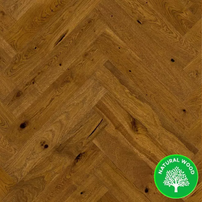 Deska podłogowa Barlinek Dąb Country Cognac Jodełka 14x130x725