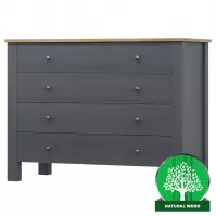 Komoda Oskar 4s 90x40x90 Szary