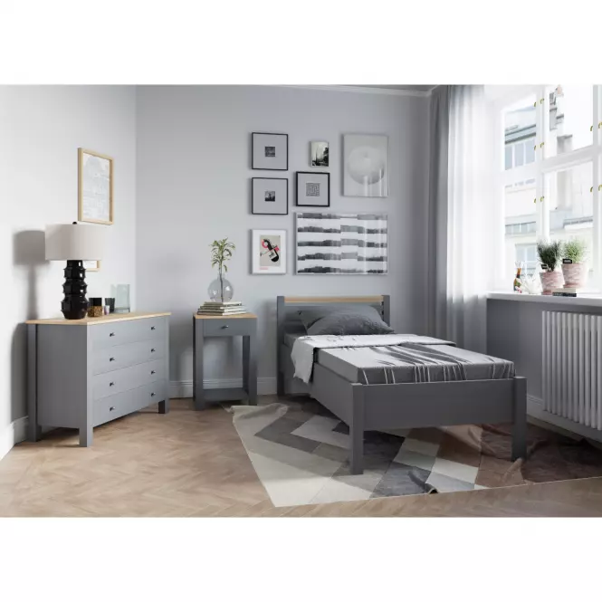 Komoda Oskar 4s 90x40x90 Szary