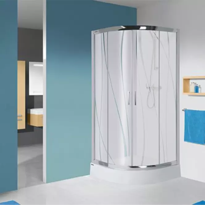 Kabina prysznicowa półokrągła KP4/TX5B 80/190 W15 SB+BPZA 2EL Glass protect