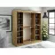 Szafa Halifax T1 200 Dąb Artisan/Czarny/Lustro,3