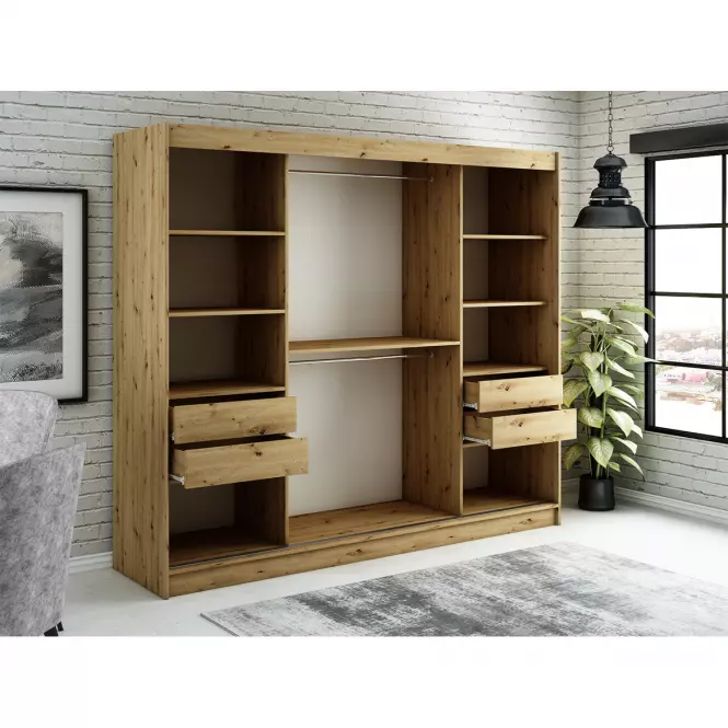 Szafa Halifax Y 250 Dąb Artisan/Czarny