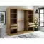 Szafa Halifax Y1 250 Dąb Artisan/Czarny/Lustro,5
