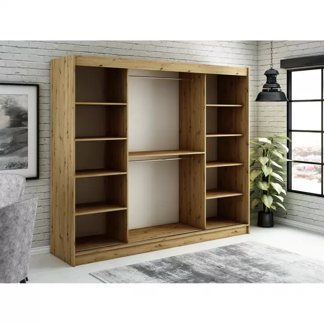 Szafa Halifax Y2 250 Dąb Artisan/Czarny/Lustro