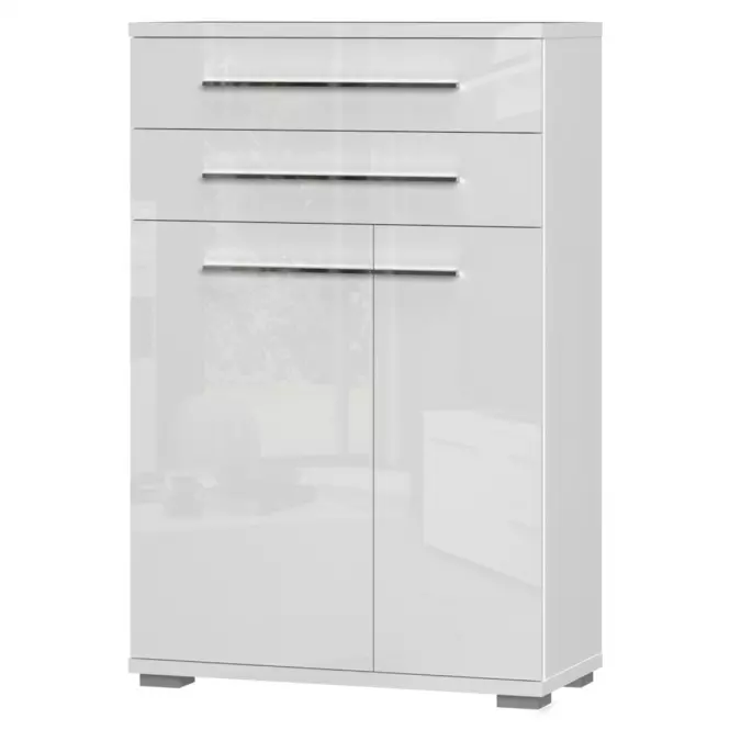 Komoda 2d2s Piano lakierowana Cpl22 Biały Połysk