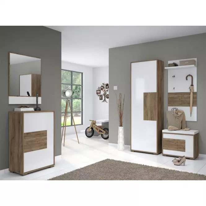 Komoda Stela Cpl1 lakierowana Tobacco Oak/Crystal White