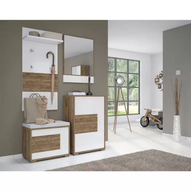 Komoda Stela Cpl1 lakierowana Tobacco Oak/Crystal White