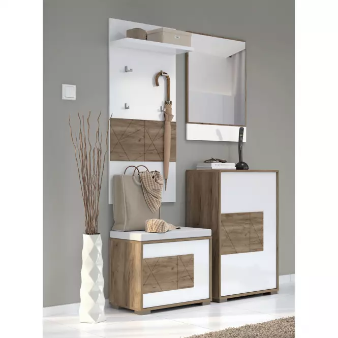 Komoda Stela Cpl1 lakierowana Tobacco Oak/Crystal White