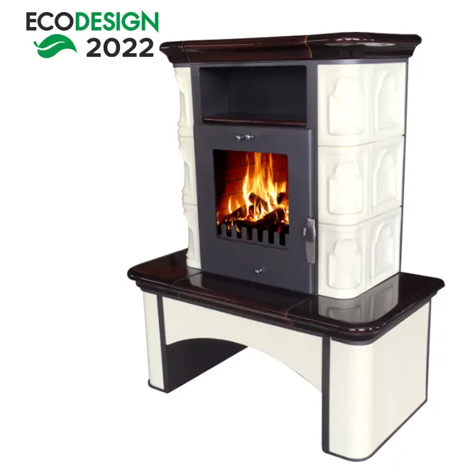 Piec stalowo-kaflowy Bremen II butter-coffebrown 7 kw