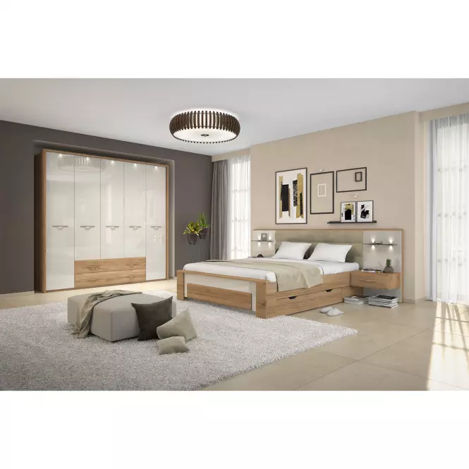 Szafka nocna Gala ns2/gl pacific walnut/beige