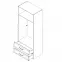 Szafa 2d2s Gala p22/gl lakierowana pacific walnut/beige,3