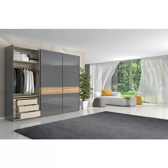 Szafa 3d Onyx pk281/on lakierowana pacific walnut/anthracit