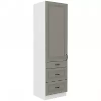 Szafka kuchenna Stilo claygrey/biały 60dks/210 3s 1f