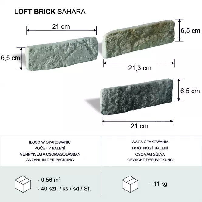 Kamień Betonowy Loft Brick Sahara
