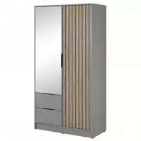 Szafa Nelly 2d Lustro Szary/Lamela Artisan