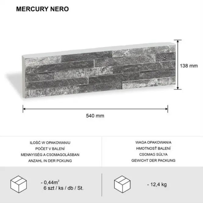 Kamień betonowy Mont Blanc Nero
