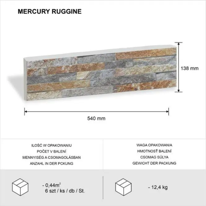 Kamień betonowy Mont Blanc Ruggine