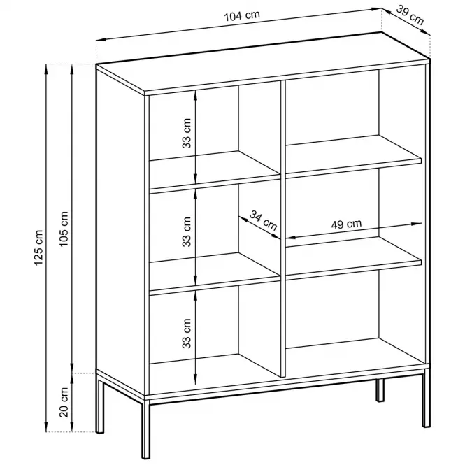 Komoda  Nova K104 Czarny