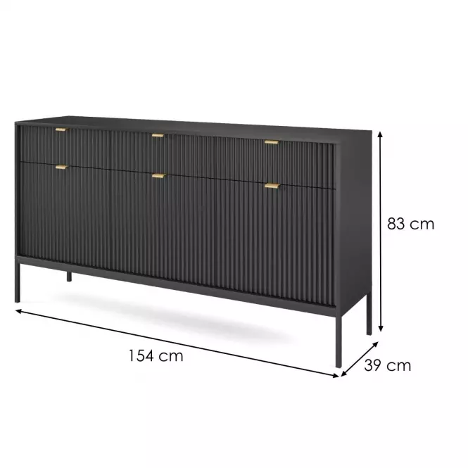 Komoda NOVA Ksz154 Czarny