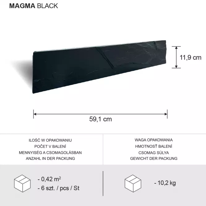 Kamień Betonowy Magma Black